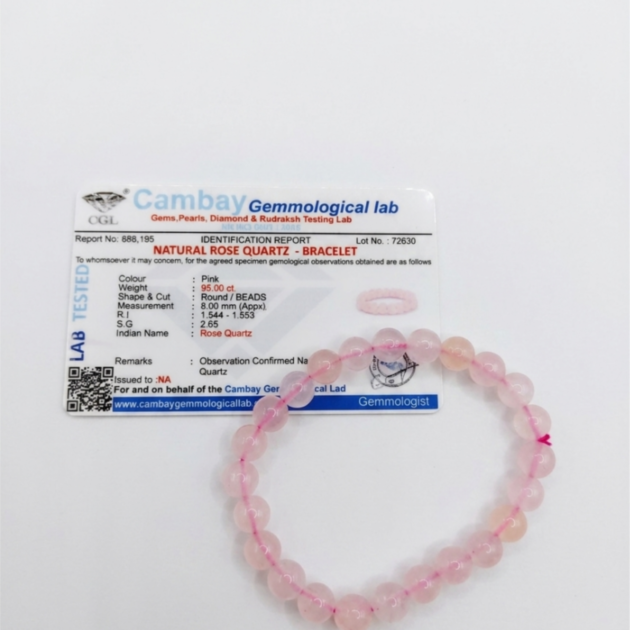 Natural Rose Quartz Bracelet - Universal Love & Emotional Healing